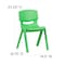 Flash Furniture Green Plastic Stackable School Chair with 13.25" Seat Height, PK2 2-YU-YCX-004-GREEN-GG - alternate 4